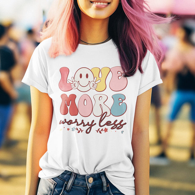 love-more-worry-less-retro-vintage-smiley-face-and-flowers-retro-tee-life-t-shirt-retro-tee-vintage-t-shirt-t-shirt-tee#color_white