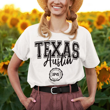 austin-texas-united-states-of-america-1845-states-tee-travel-t-shirt-austin-tee-texas-t-shirt-freedom-tee#color_white
