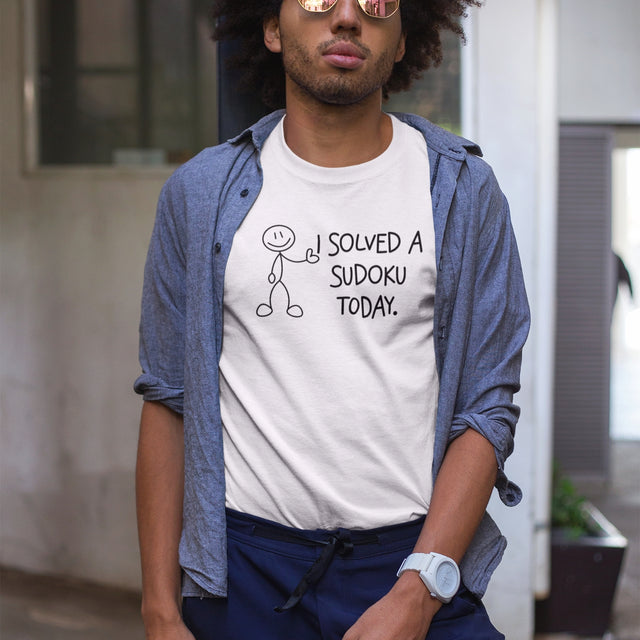 I Solved A Sudoku Today - Victory Tee - Sudoku T-Shirt - Happy Tee - Smile T-Shirt - Puzzler Tee