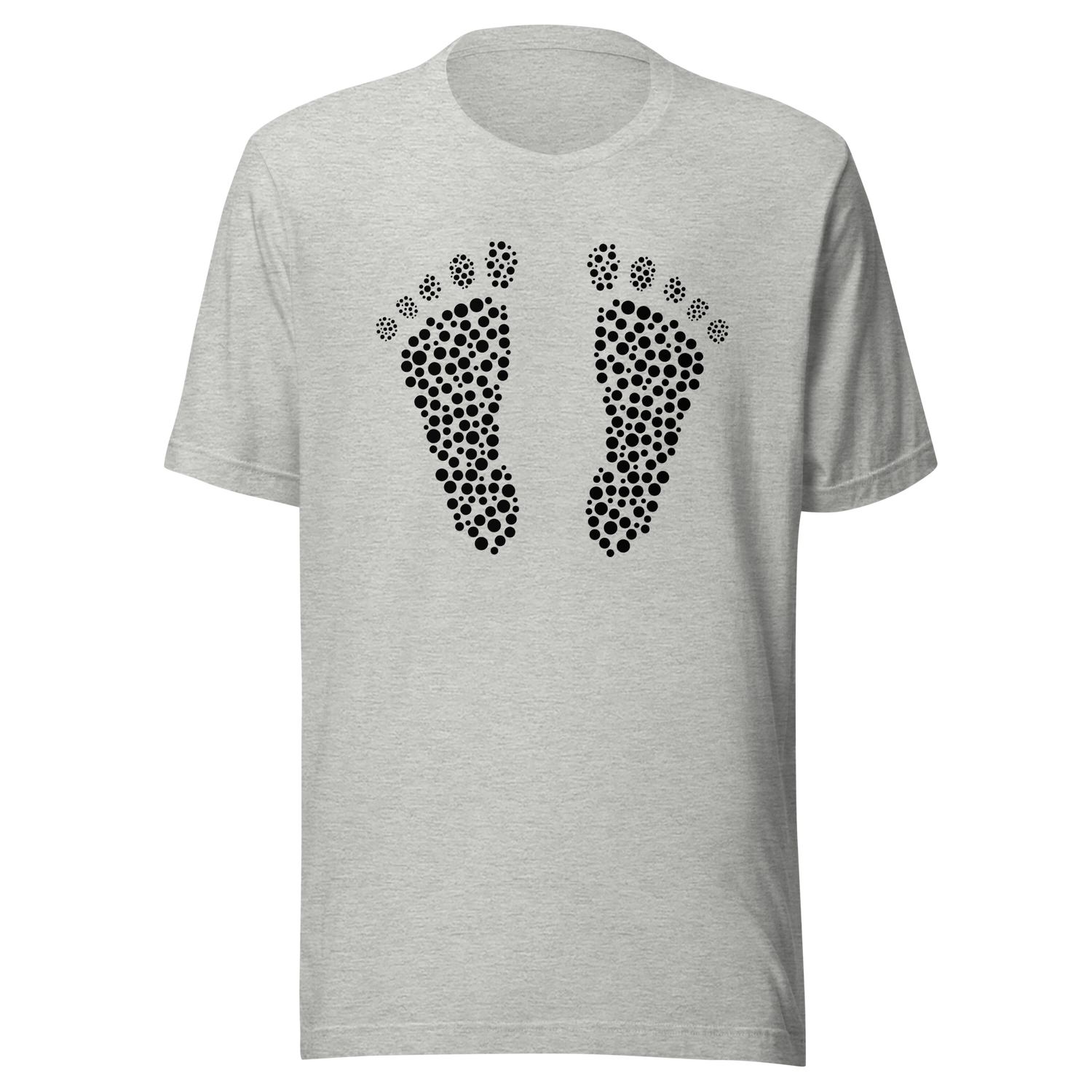 two-footprints-feet-tee-cute-t-shirt-black-tee-inspirational-t-shirt-gift-tee#color_athletic-heather