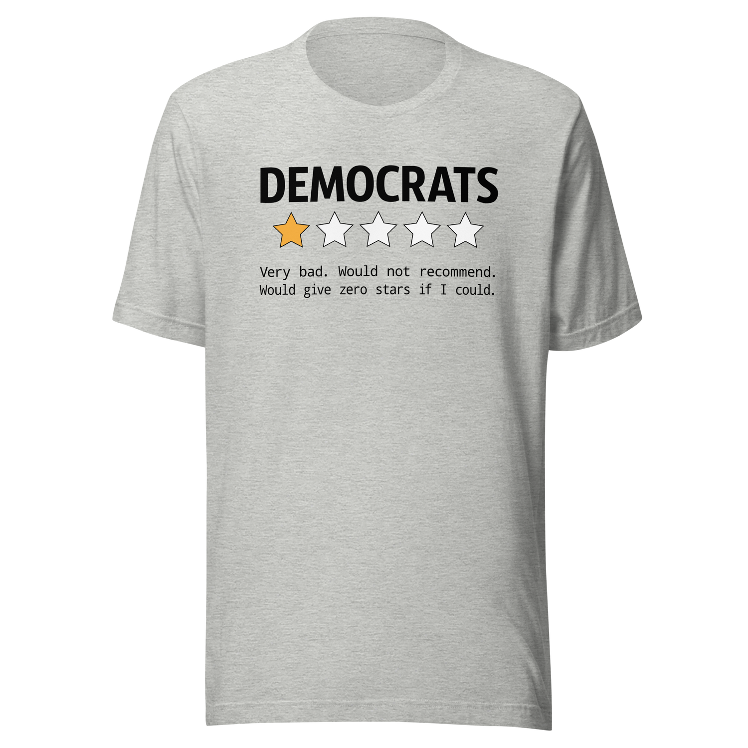 democrats-very-bad-review-republican-tee-democrat-t-shirt-election-tee-politics-t-shirt-usa-tee#color_athletic-heather