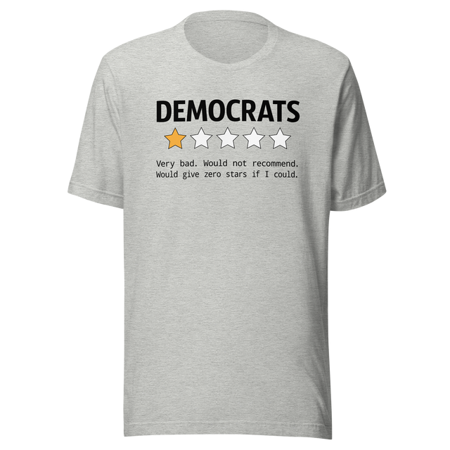 democrats-very-bad-review-republican-tee-democrat-t-shirt-election-tee-politics-t-shirt-usa-tee#color_athletic-heather