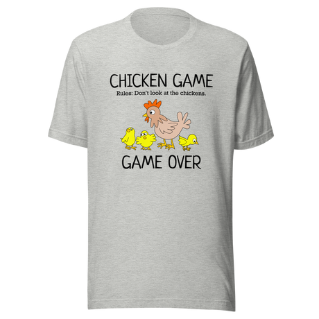 chicken-game-rules-dont-look-at-the-chickens-game-over-chicken-tee-game-t-shirt-look-tee-vote-t-shirt-election-tee#color_athletic-heather