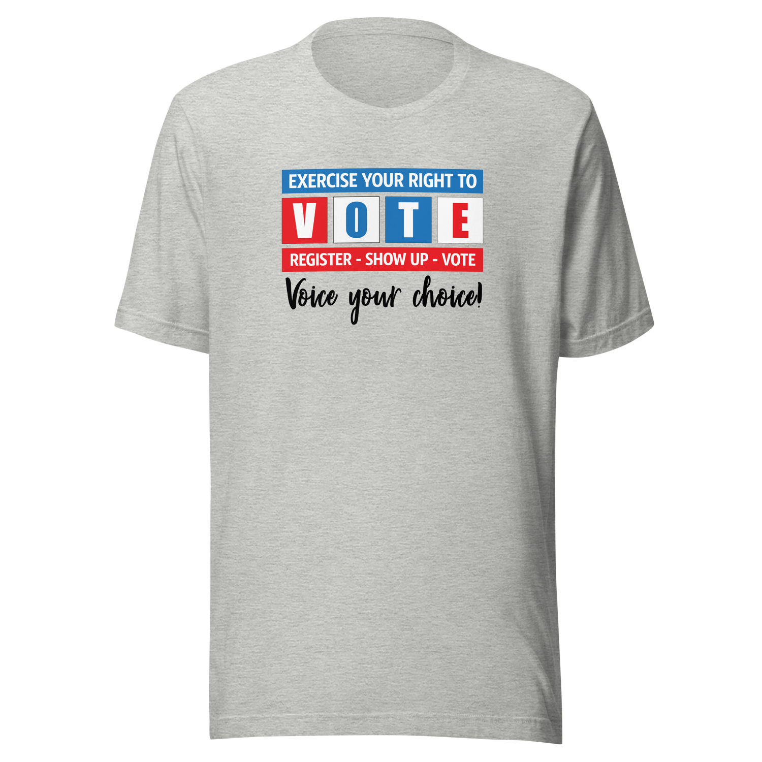exercise-your-right-to-vote-voice-your-choice-vote-tee-exercise-t-shirt-gerrymandering-tee-voting-t-shirt-election-tee#color_athletic-heather