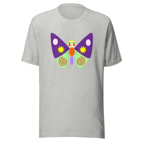 psychedelic-colorful-butterfly-butterfly-tee-nature-t-shirt-butterflies-tee-cool-t-shirt-outdoors-tee#color_athletic-heather