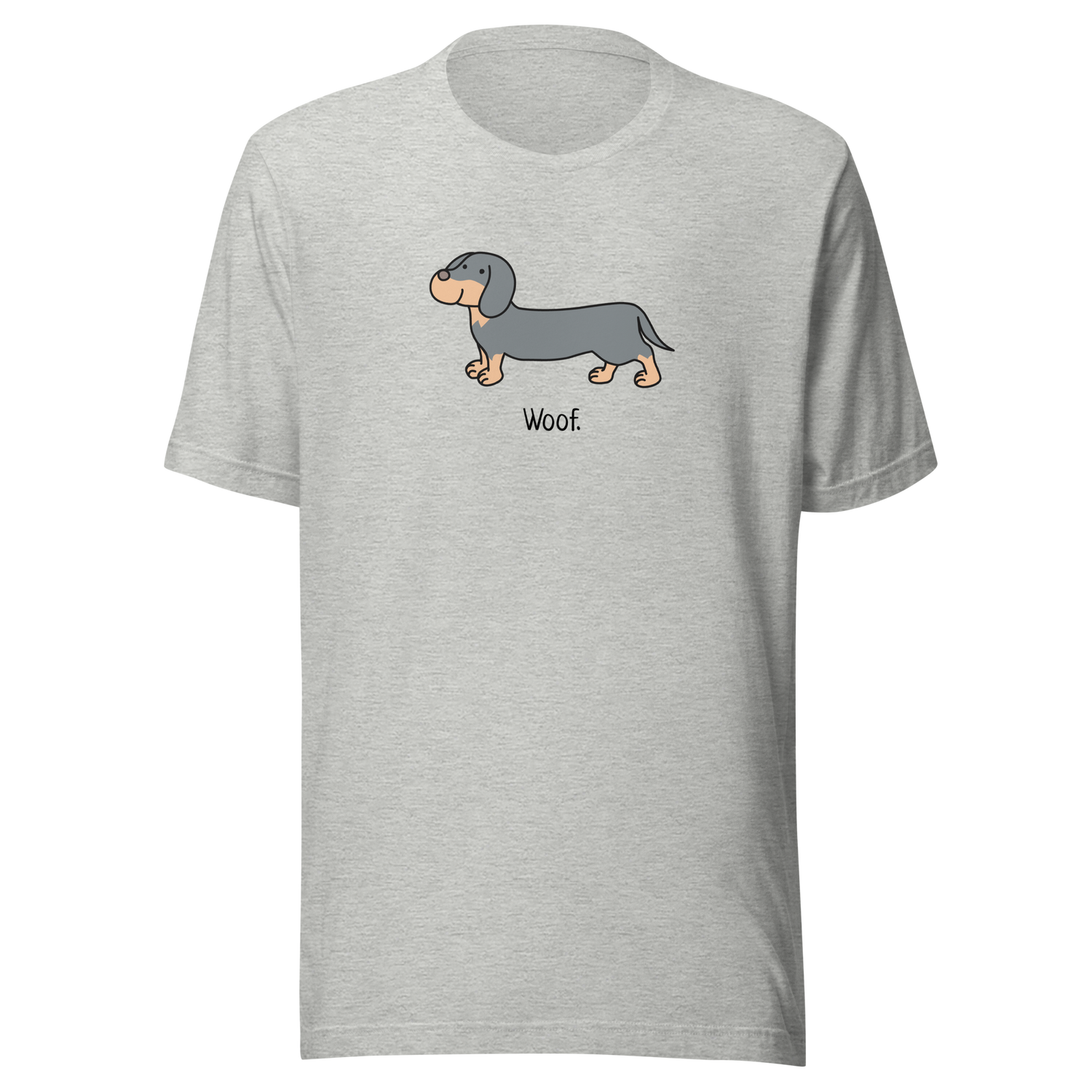 dachshund-dog-woof-dachsund-tee-dachshund-t-shirt-dog-tee-dog-lover-t-shirt-dog-mom-tee#color_athletic-heather