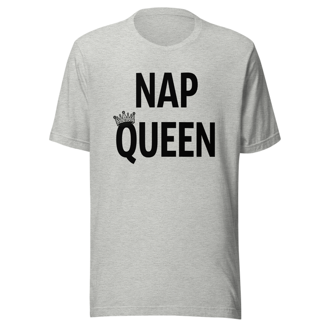 nap-queen-nap-tee-queen-t-shirt-girls-tee-life-t-shirt-sleeping-tee#color_athletic-heather
