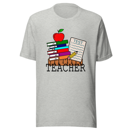 teacher-with-books-and-apple-teacher-tee-teaching-t-shirt-school-tee-t-shirt-tee#color_athletic-heather