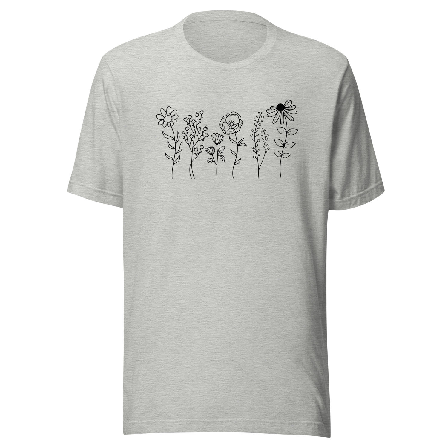 wildflowers-floral-tee-wildflowers-t-shirt-floral-tee-blooms-t-shirt-nature-tee#color_athletic-heather