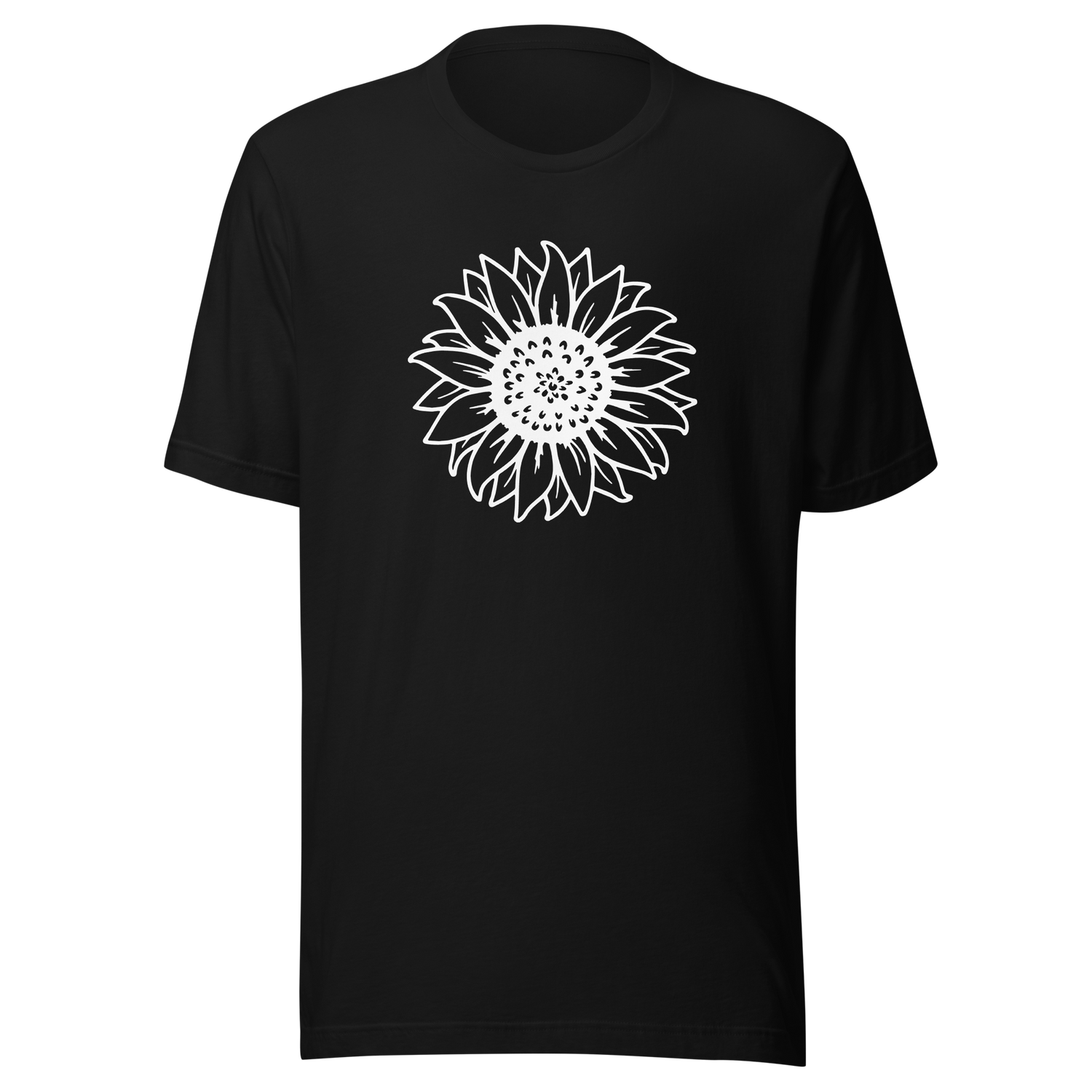 sunflower-sunflower-tee-flower-t-shirt-yellow-tee-floral-t-shirt-simple-tee#color_black