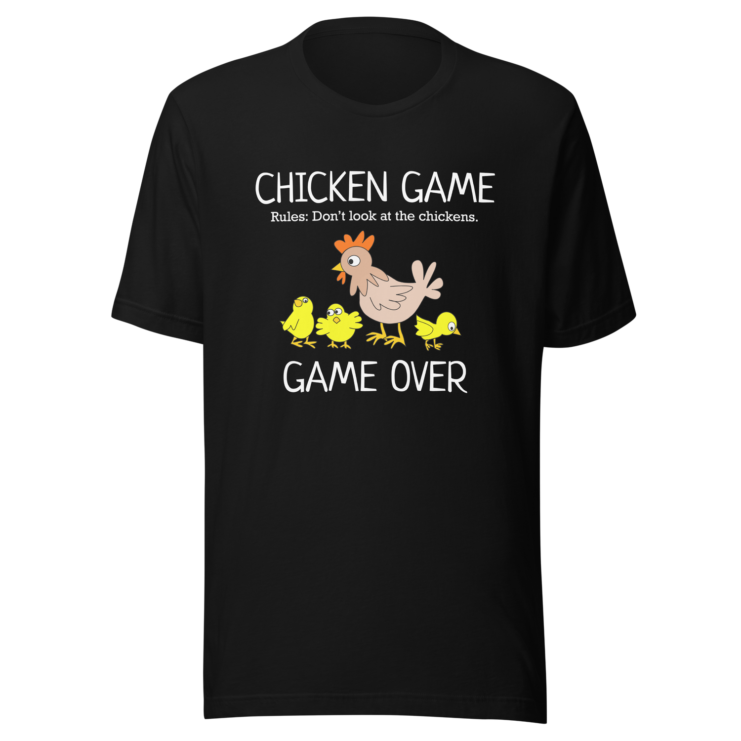 chicken-game-rules-dont-look-at-the-chickens-game-over-chicken-tee-game-t-shirt-look-tee-vote-t-shirt-election-tee#color_black