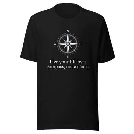 live-by-the-compass-not-by-the-clock-live-by-compass-tee-compass-t-shirt-explore-tee-t-shirt-tee#color_black