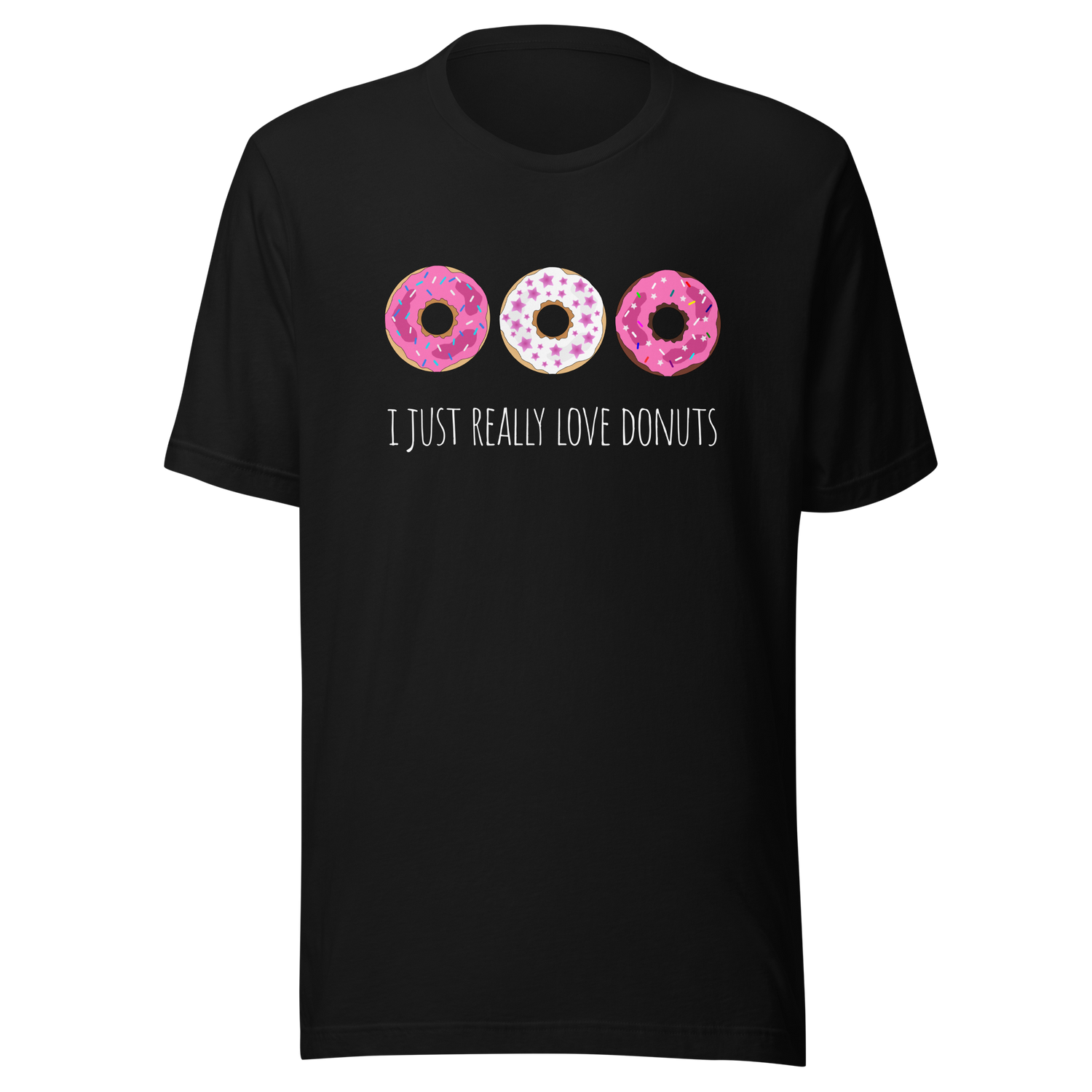 i-just-really-love-donuts-love-tee-donuts-t-shirt-food-tee-t-shirt-tee#color_black