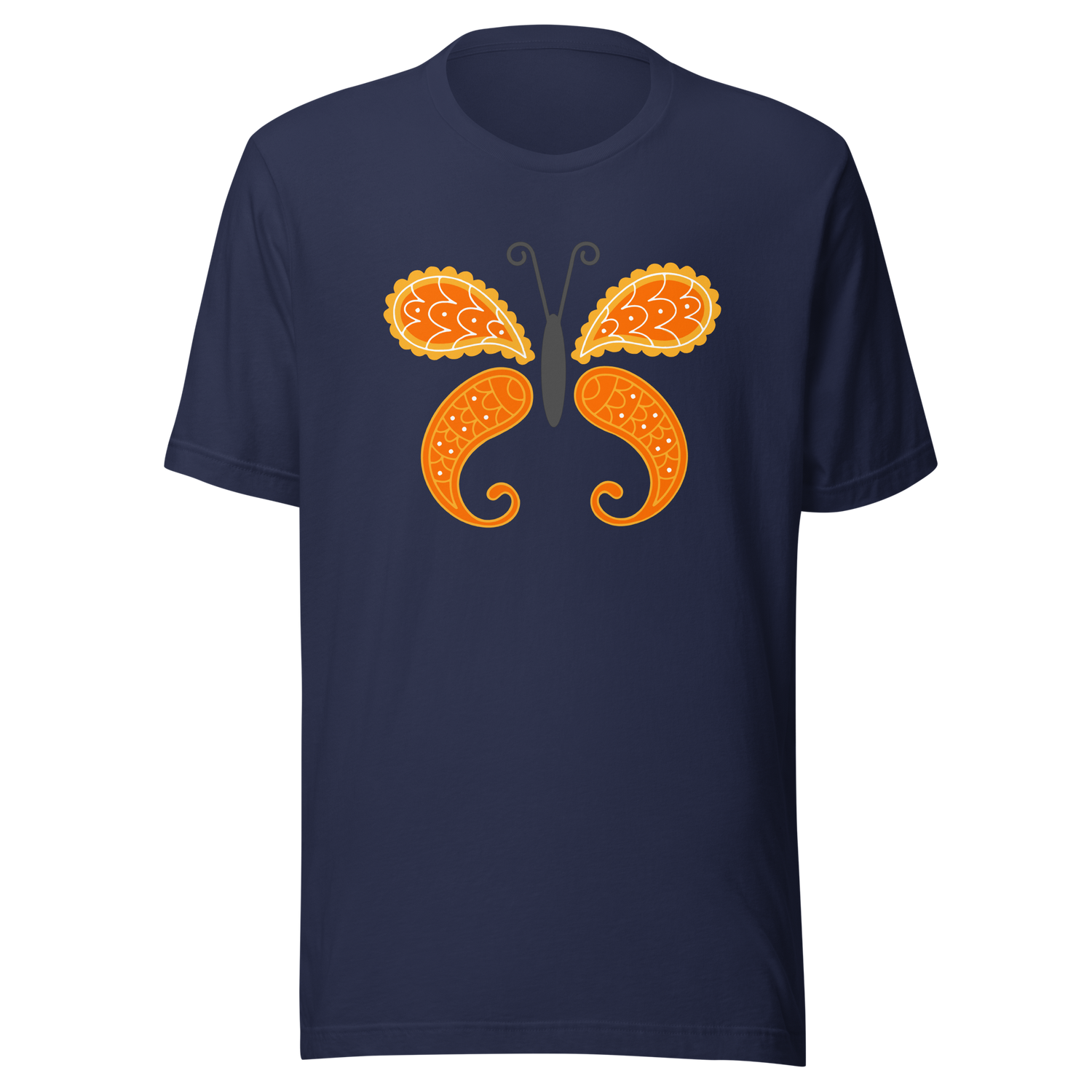 orange-butterfly-butterfly-tee-nature-t-shirt-butterflies-tee-orange-t-shirt-gift-tee#color_navy