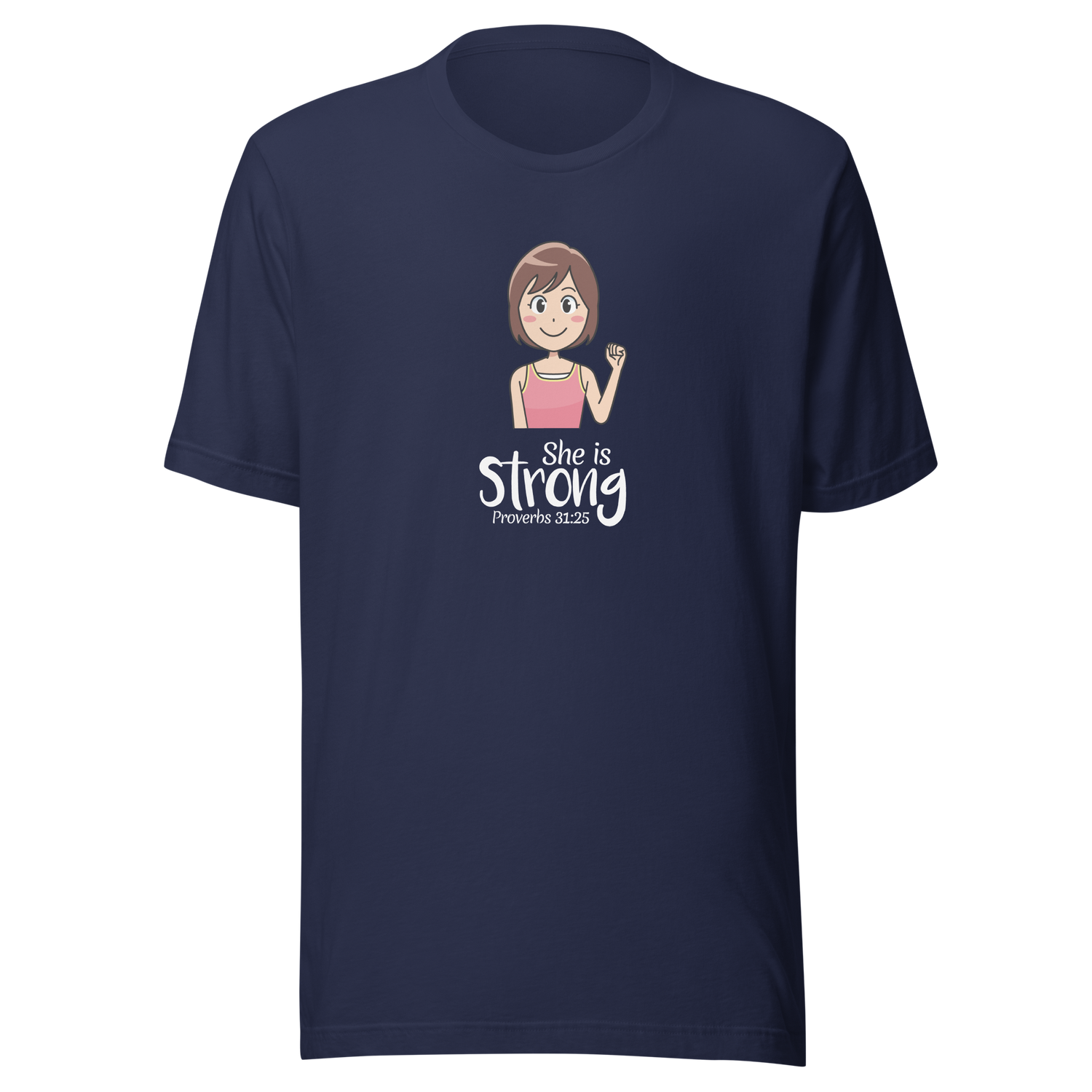 she-is-strong-proverbs-31-25-christian-tee-womens-t-shirt-proverbs-tee-faith-t-shirt-religion-tee#color_navy