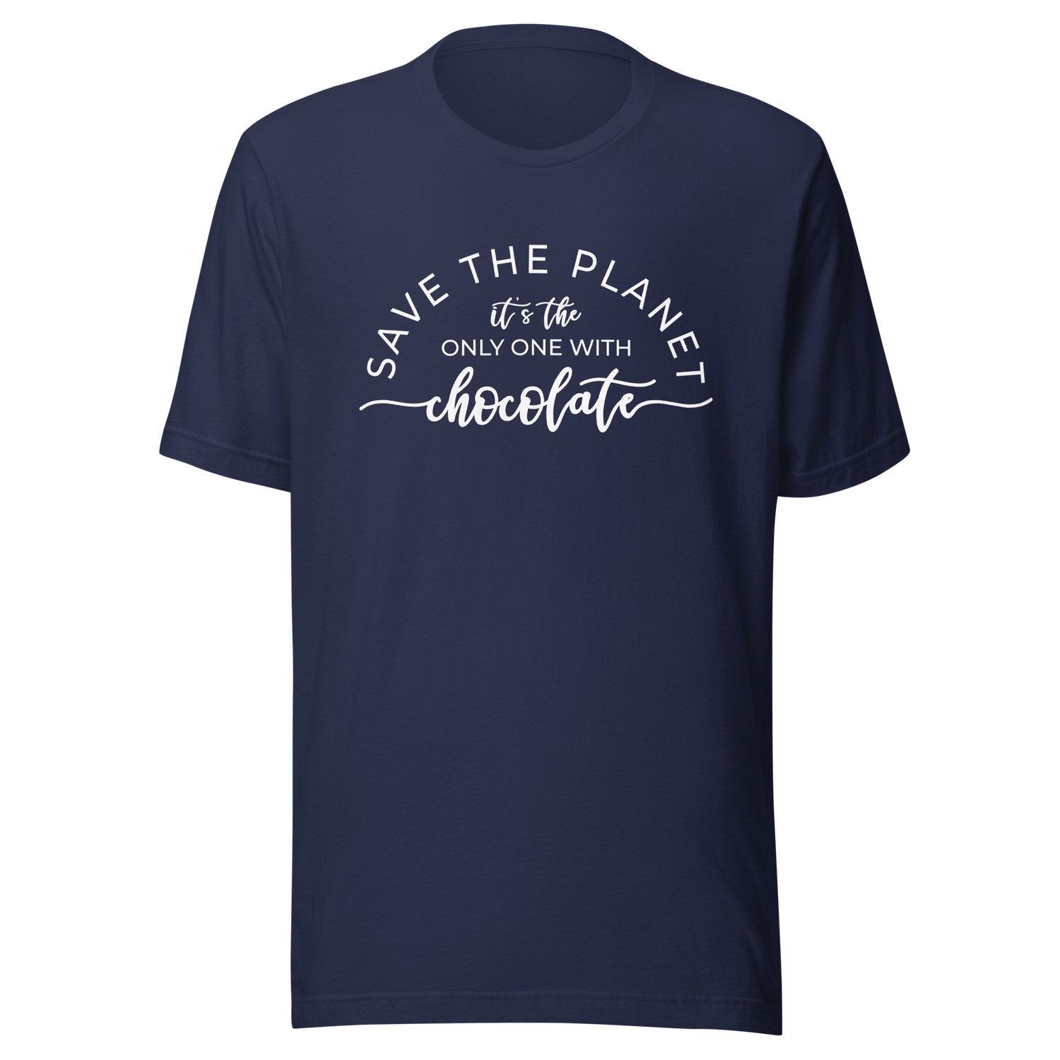save-the-planet-its-the-only-one-with-chocolate-earth-tee-life-t-shirt-planet-tee-t-shirt-tee#color_navy