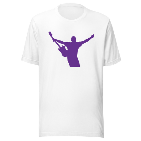 rockstar-with-one-arm-up-holding-a-guitar-music-tee-rockstar-t-shirt-guitar-tee-silhouette-t-shirt-purple-tee#color_white