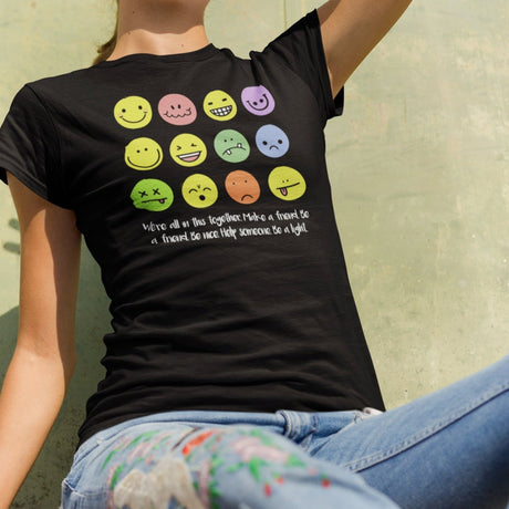 smiling-faces-drawing-multi-color-4x3-smiling-tee-smile-t-shirt-happy-tee-simple-t-shirt-gift-tee#color_black