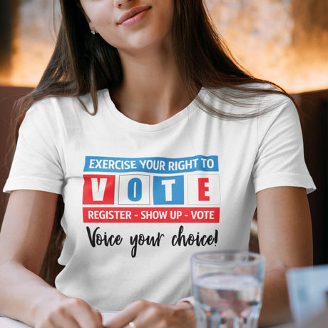exercise-your-right-to-vote-voice-your-choice-vote-tee-exercise-t-shirt-gerrymandering-tee-voting-t-shirt-election-tee#color_white