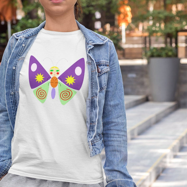 psychedelic-colorful-butterfly-butterfly-tee-nature-t-shirt-butterflies-tee-cool-t-shirt-outdoors-tee#color_white