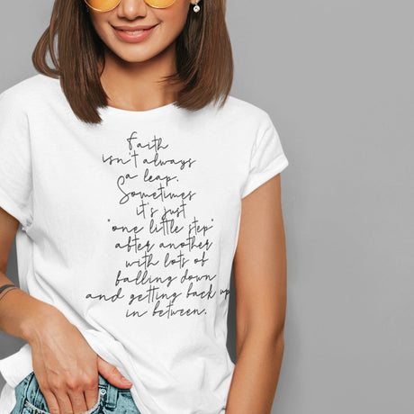 faith-isnt-always-a-leap-sometimes-its-courage-tee-faith-t-shirt-leap-of-faith-tee-jesus-t-shirt-inspirational-tee#color_white