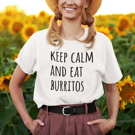 keep-calm-and-eat-burritos-food-tee-burritos-t-shirt-calm-tee-foodie-t-shirt-delicious-tee#color_white