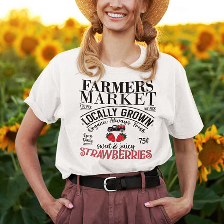 farmers-market-strawberries-local-grown-truck-organic-fresh-sweet-juicy-food-tee-farmers-t-shirt-market-tee-strawberries-t-shirt-local-tee#color_white