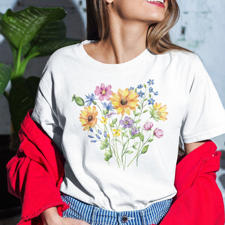 sunflowers-wildflowers-flowers-tee-sunflower-t-shirt-wildflower-tee-floral-t-shirt-bloom-tee#color_white