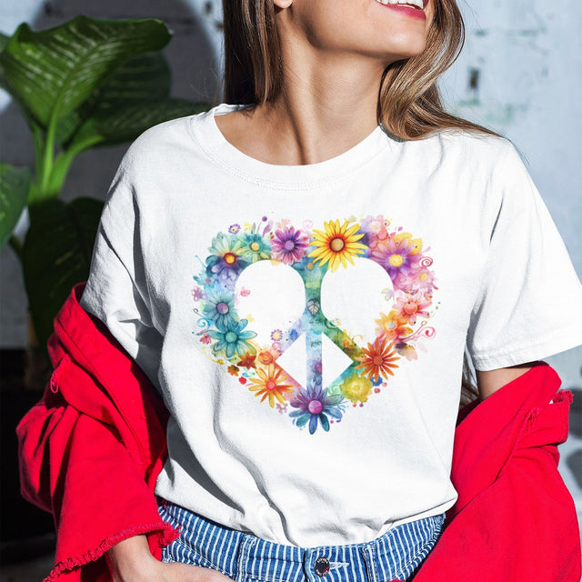 peace-sign-hippie-wild-flowers-retro-tee-flower-t-shirt-retro-tee-t-shirt-t-shirt-women-tee#color_white