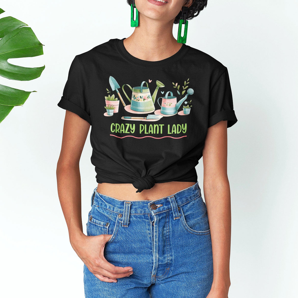 crazy-plant-lady-with-gardening-tools-plants-tee-flowers-t-shirt-plants-tee-gardening-t-shirt-t-shirt-tee#color_black