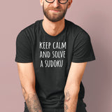 Keep Calm And Solve A Sudoku - Classic Tee - Sudoku T-Shirt - Calm T-Shirt - Logic Tee - Puzzler T-Shirt