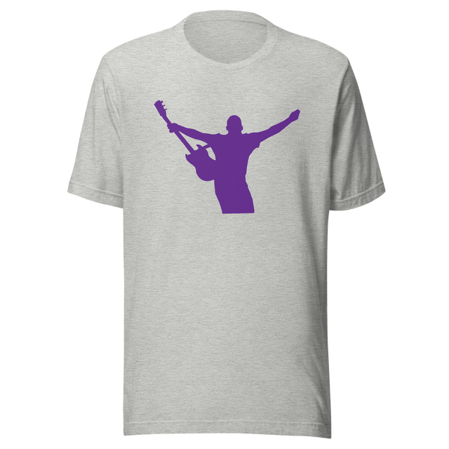 rockstar-with-one-arm-up-holding-a-guitar-music-tee-rockstar-t-shirt-guitar-tee-silhouette-t-shirt-purple-tee#color_athletic-heather