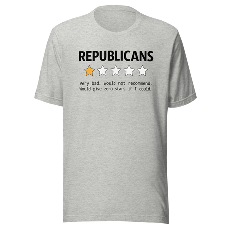 republicans-very-bad-reviews-democrat-tee-republican-t-shirt-election-tee-politics-t-shirt-government-tee#color_athletic-heather