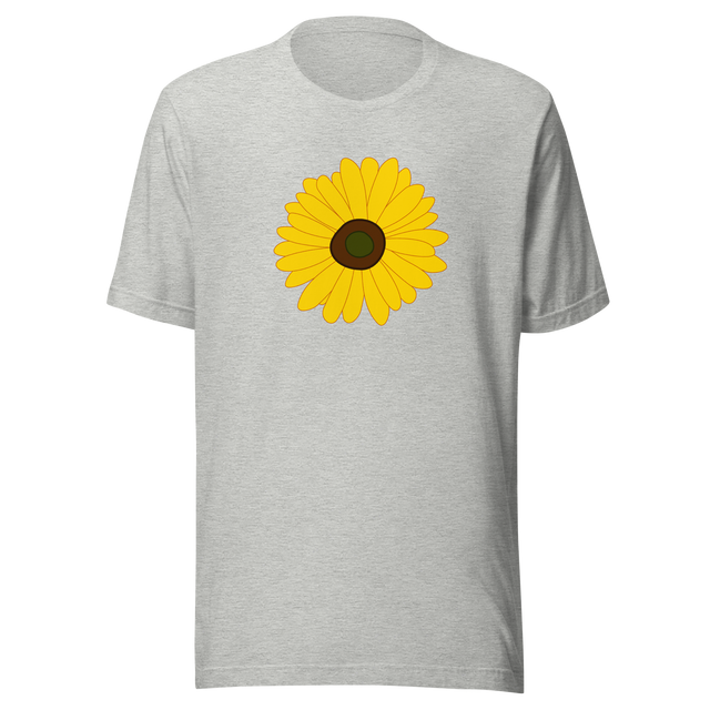 yellow-sunflower-sunflower-tee-yellow-t-shirt-flower-tee-floral-t-shirt-ladies-tee#color_athletic-heather