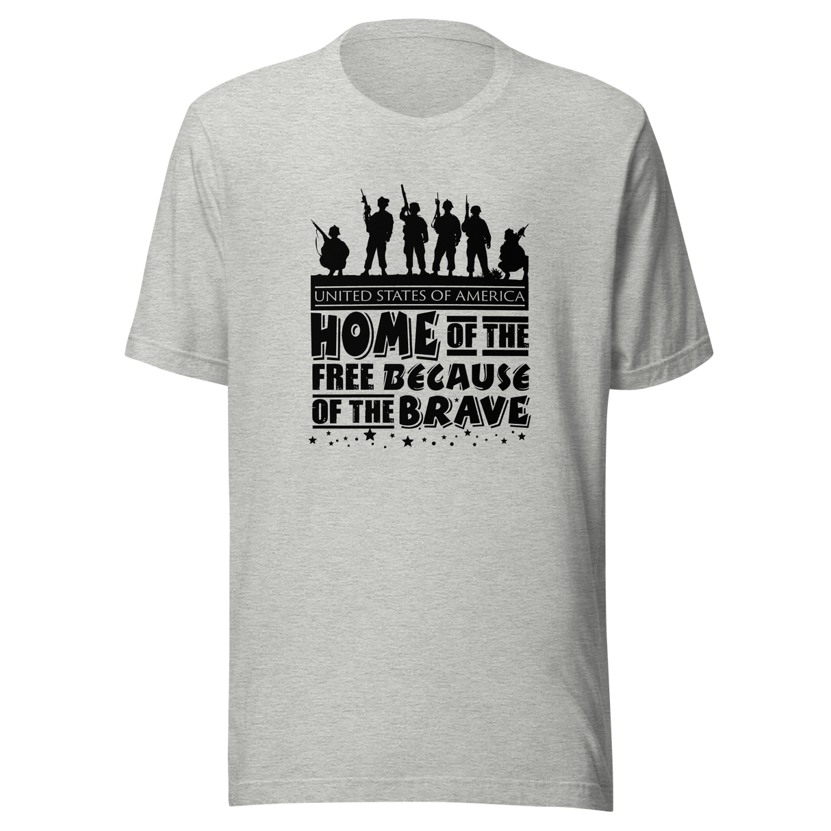 home-of-the-free-because-of-the-brave-4th-of-july-tee-american-t-shirt-flag-tee-patriotic-t-shirt-usa-tee#color_athletic-heather