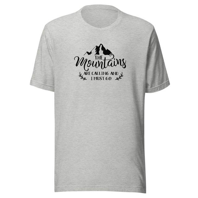 the-mountains-are-calling-and-i-must-go-mountain-tee-hiking-t-shirt-camping-tee-outdoors-t-shirt-travel-tee#color_athletic-heather