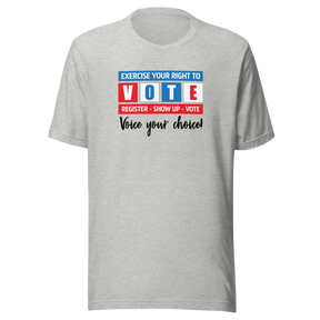 exercise-your-right-to-vote-voice-your-choice-vote-tee-exercise-t-shirt-gerrymandering-tee-voting-t-shirt-election-tee#color_athletic-heather