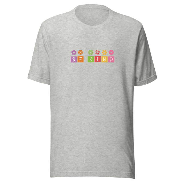 be-kind-with-multi-color-symbols-above-each-letter-be-kind-tee-happy-t-shirt-kindness-tee-gift-t-shirt-simple-tee#color_athletic-heather