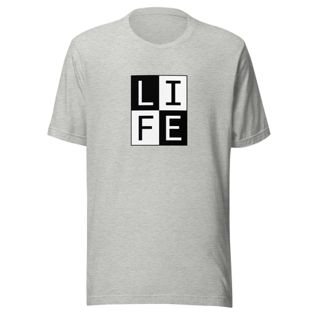 life-square-outline-white-on-black-life-tee-letters-t-shirt-blocks-tee-life-t-shirt-tee#color_athletic-heather