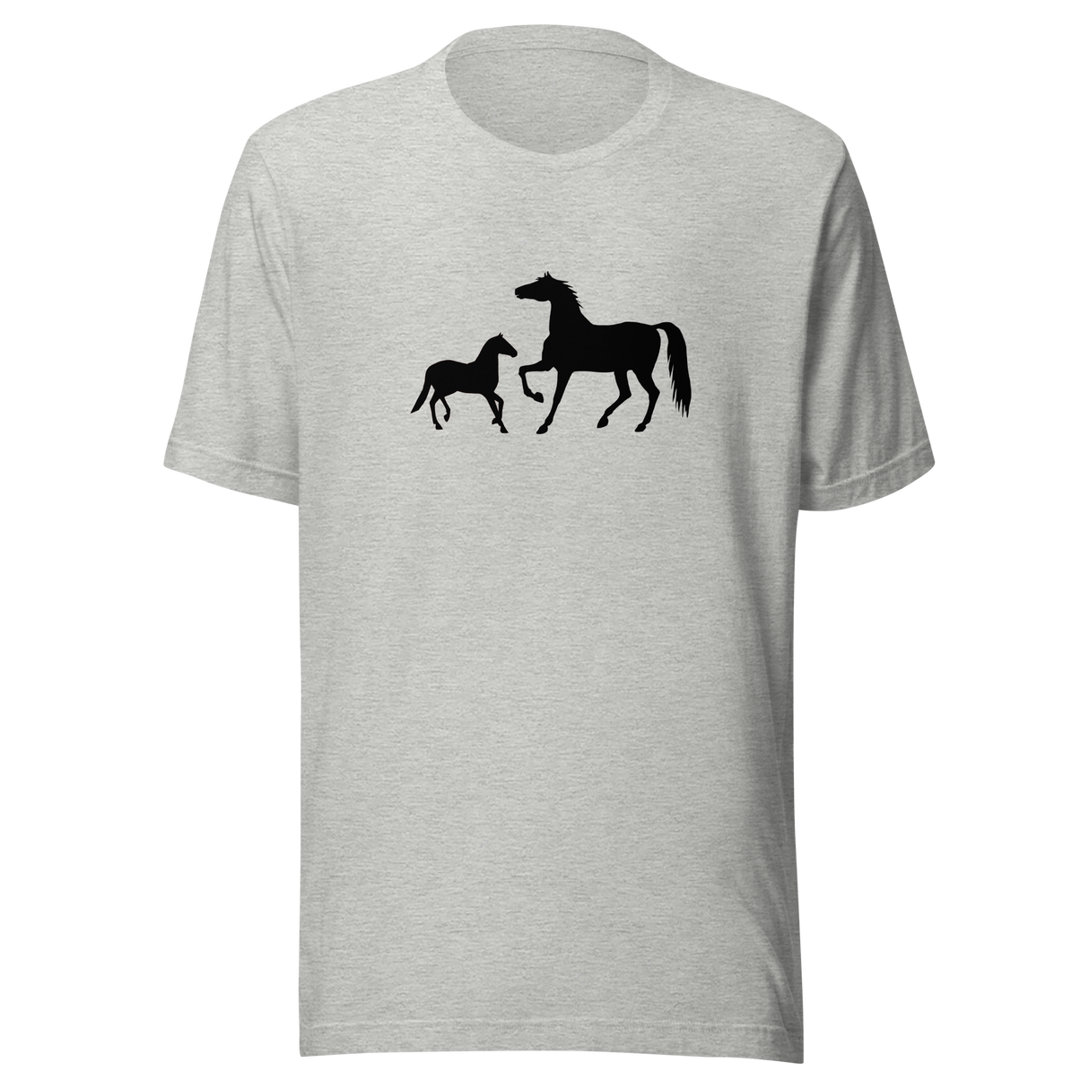 two-horses-horse-tee-silhouette-t-shirt-animal-tee-farm-t-shirt-equestrian-tee#color_athletic-heather