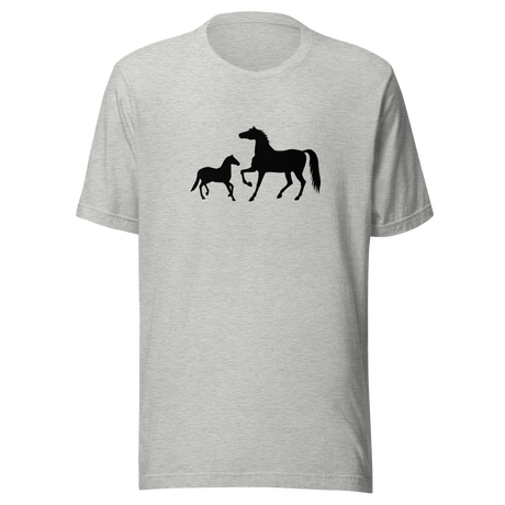 two-horses-horse-tee-silhouette-t-shirt-animal-tee-farm-t-shirt-equestrian-tee#color_athletic-heather
