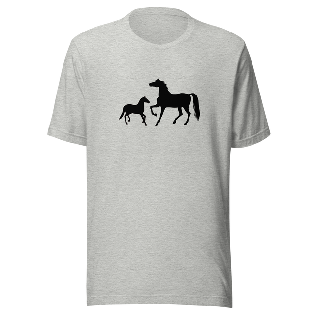 two-horses-horse-tee-silhouette-t-shirt-animal-tee-farm-t-shirt-equestrian-tee#color_athletic-heather