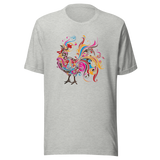 colorful-illustrated-rooster-colorful-tee-illustrated-t-shirt-rooster-tee-farm-t-shirt-animal-tee#color_athletic-heather