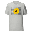 sunflower-on-a-grid-background-sunflower-tee-yellow-t-shirt-flower-tee-floral-t-shirt-ladies-tee#color_athletic-heather