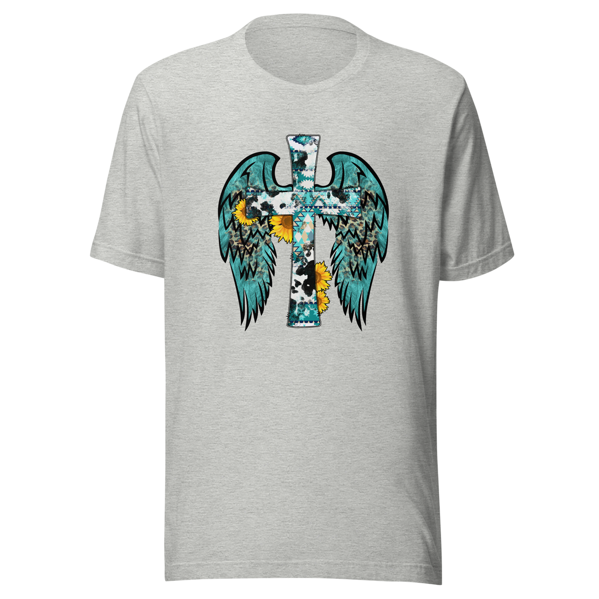 cross-with-angel-wings-teal-color-angel-wings-tee-angel-t-shirt-wings-tee-t-shirt-tee#color_athletic-heather