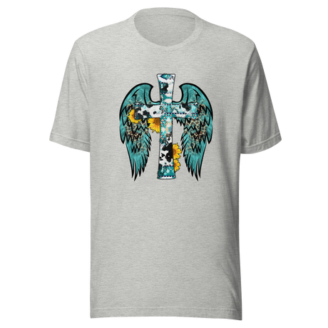 cross-with-angel-wings-teal-color-angel-wings-tee-angel-t-shirt-wings-tee-t-shirt-tee#color_athletic-heather