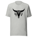 texas-with-skull-and-feathers-boho-tee-texas-t-shirt-skull-tee-t-shirt-tee#color_athletic-heather