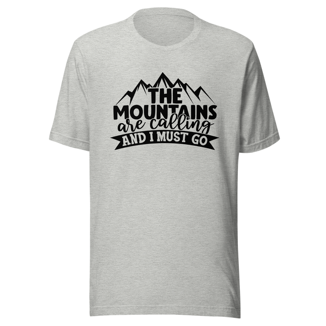 the-mountains-are-calling-and-i-must-go-mountain-tee-hiking-t-shirt-camping-tee-t-shirt-tee#color_athletic-heather