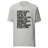 science-is-real-black-lives-matter-no-human-is-illegal-science-tee-real-t-shirt-blm-tee-t-shirt-tee#color_athletic-heather