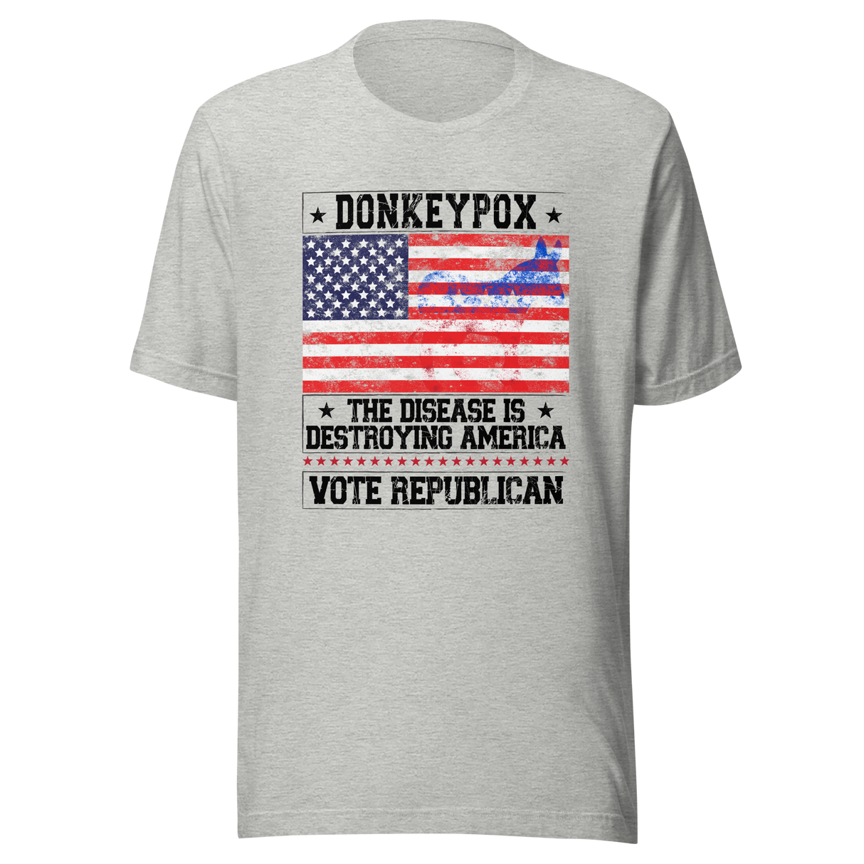 donkeypox-the-disease-destroying-america-usa-tee-flag-t-shirt-america-tee-patriotic-t-shirt-america-tee#color_athletic-heather